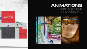 Slide de présentation du Cride Festival : Animations, Contests BMX et skateboard