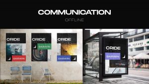 Slide de présentation du Cride Festival : Communication offline - Affichage urbain